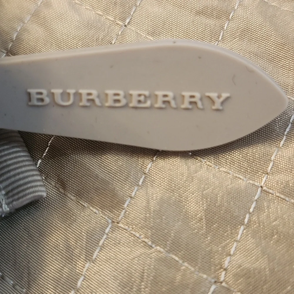 Burberry Gray Beauty Cosmetic Bag.